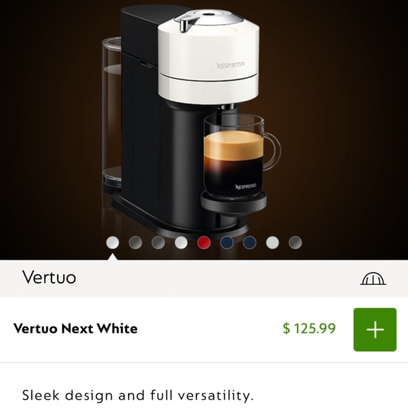 Nespresso Vertuo Next Coffee and Espresso Machine in White by D’Longhi - Picture 7 of 8